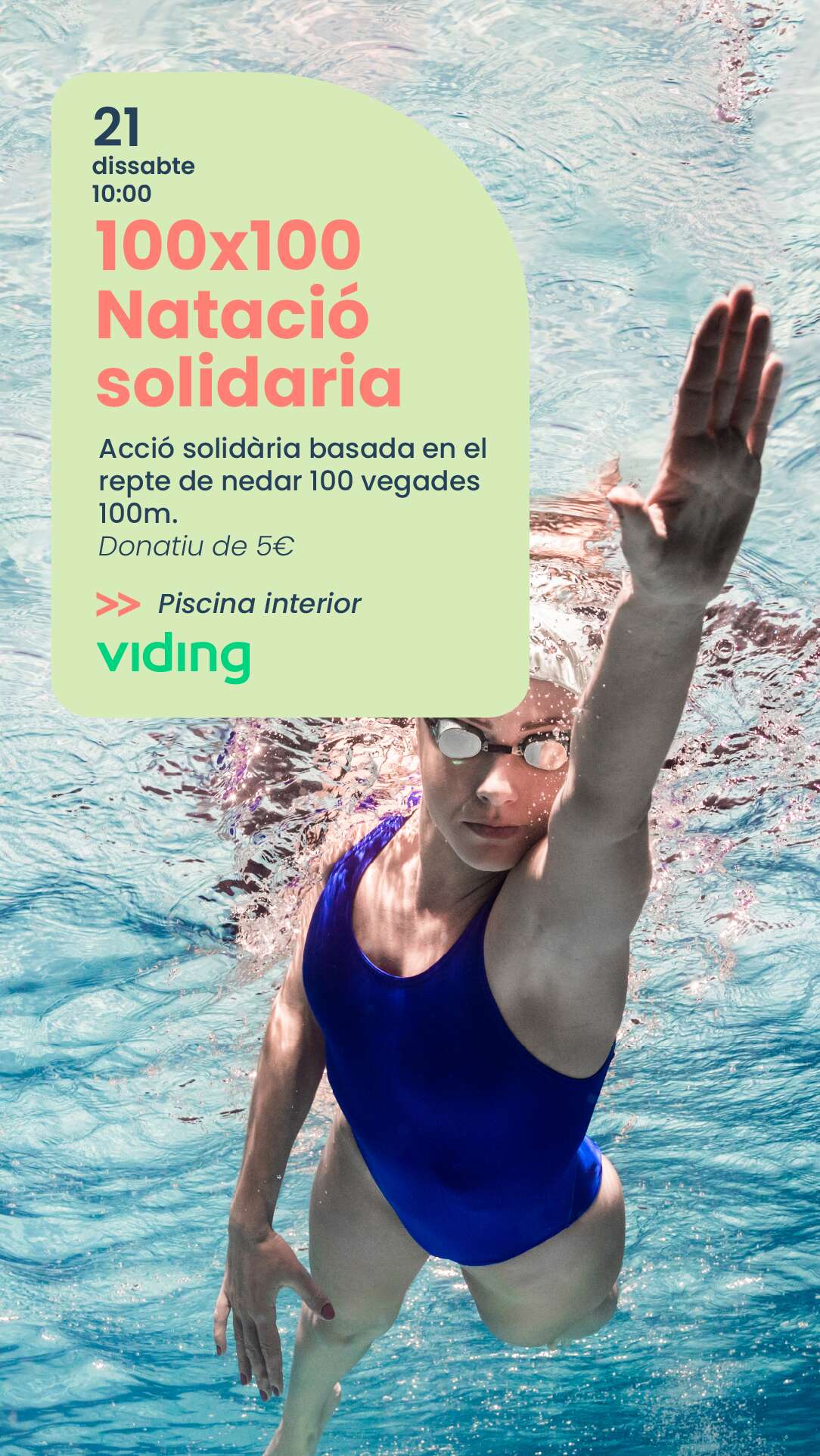 NATACIÓN 100X100 SOLIDARIA CON LA FUNDACIÓN 5H